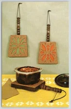 1950's-60's MCM DECORATOR TRIVETS NATIONAL HANDCRAFT INSTITUTE VINTAGE POSTCARD