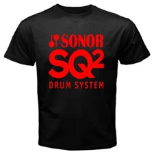 Sonor Drum System Men's Black T-Shirt Size S-3XL