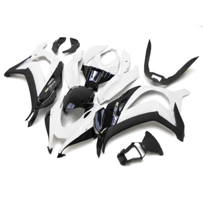 White Black Fairings For Kawasaki ZX10R Ninja ZX-10R 2016-2020 17 White Black Fairings For Kawasaki ZX10R Ninja ZX-10R 2016-2020 17