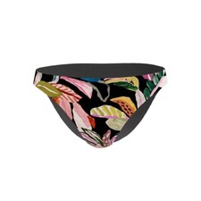 Time and Tru High Leg Swimwear Bikini Bottom Medium 8-10 Painted Floral