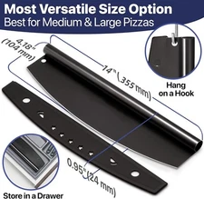 Professional Stainless Steel Food Pizza Cutter Rocker Ultra Sharp Pizza Knife