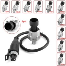 5V 1/8 NPT 5PSI-1000PSI Fuel Pressure Transducer Sender For Oil Fuel Air Water