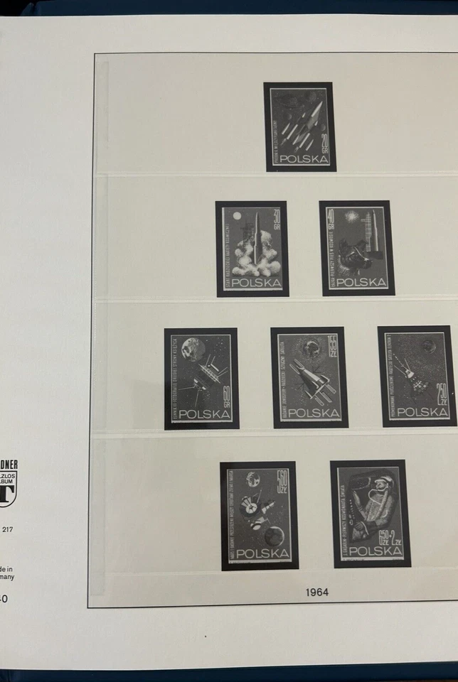 Lindner 217/60 Polônia 1960-64 páginas polonesas sem dobradiças impressão em T 51 páginas #s 89-140 - Imagem 3 de 4