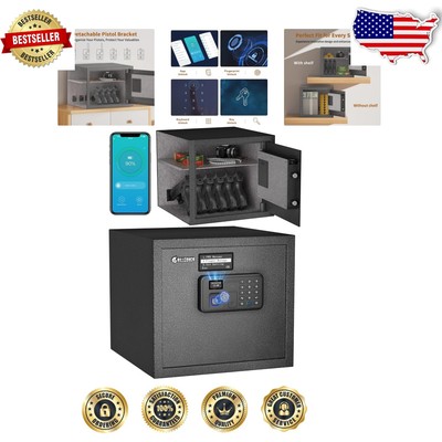 Biometric Fingerprint Gun Safe - Automatic Lock with Fast Access & Voice Guide