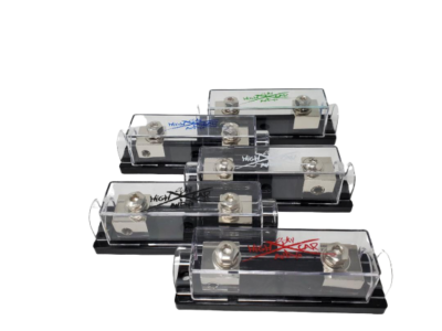 #ad #ad Sky High Car Audio 1 0 Gauge Set Screw ANL Fuse Holder Nickel Plated W Fuses $18.95