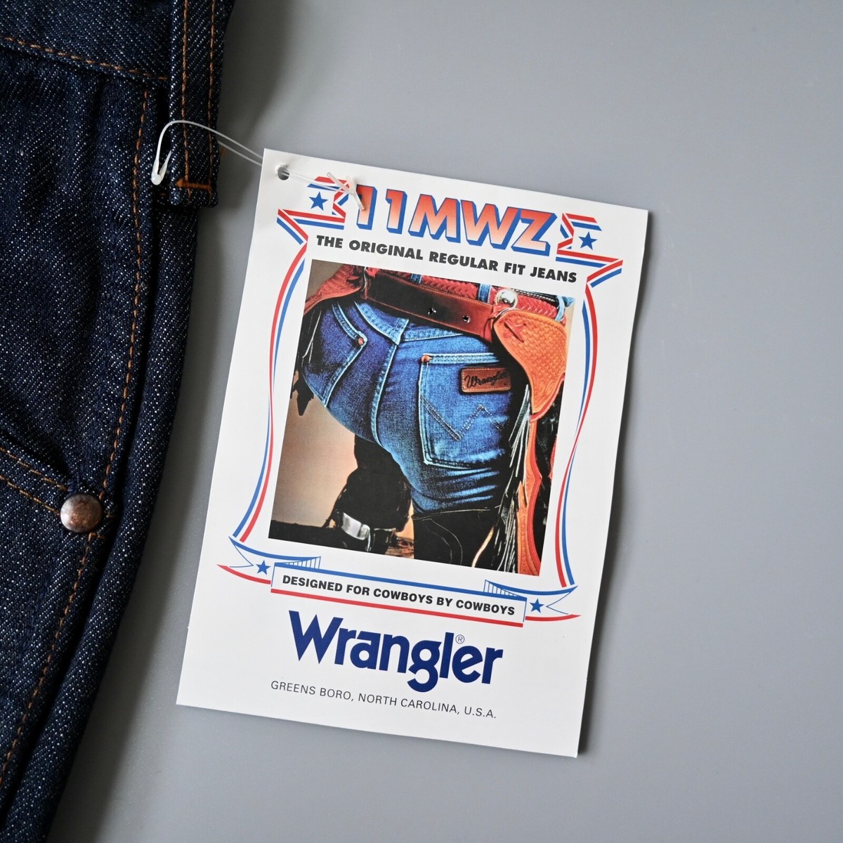 DEADSTOCK 1990s Wrangler 11MWZ rigid twill denim jeans made in