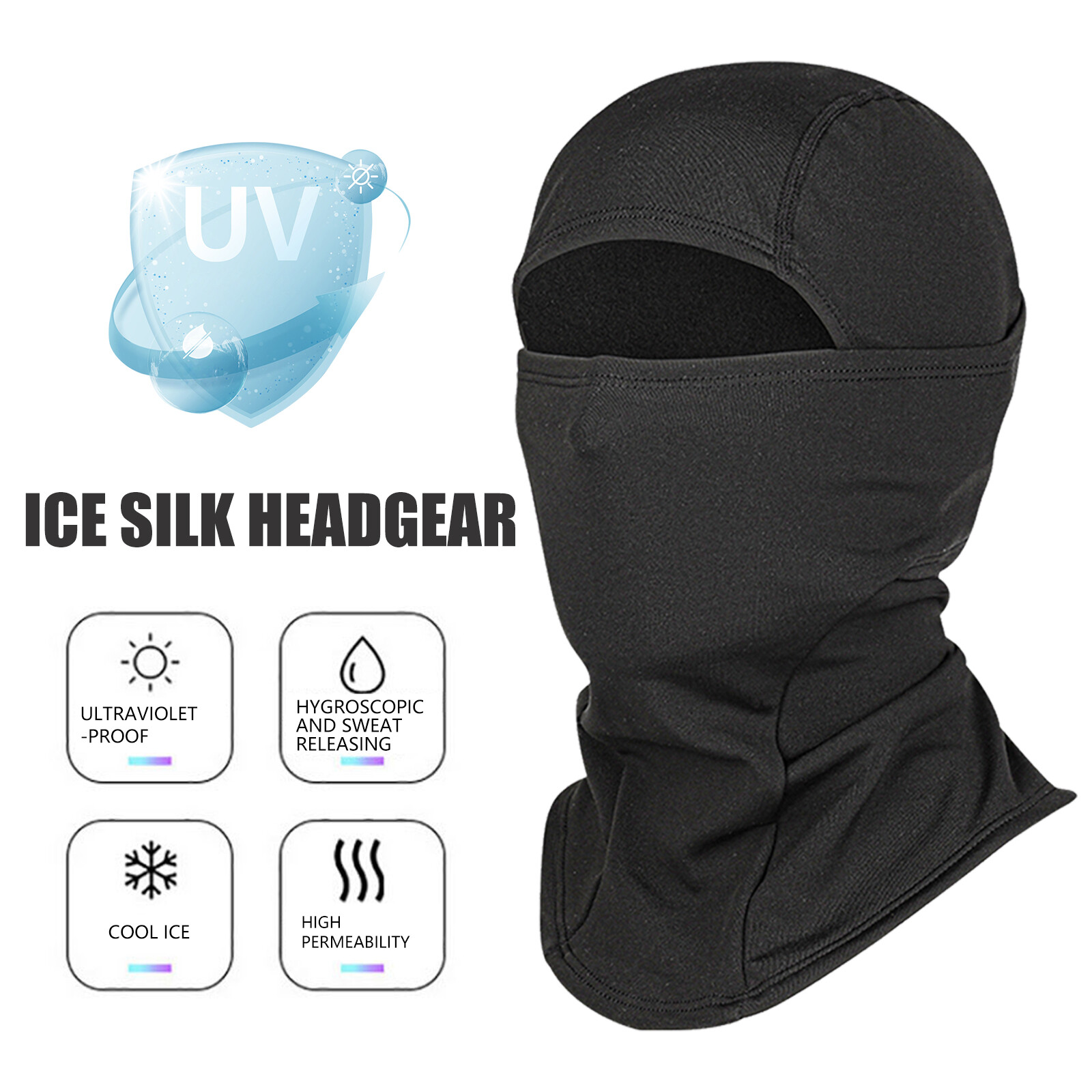 Sun UV Protection Face Mask Breathable Bandana Balaclava Cooling for