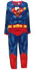 SUPERMAN Pajamas Costume DC Union Suit One Piece Sz Med Nostalgic Retro Comics