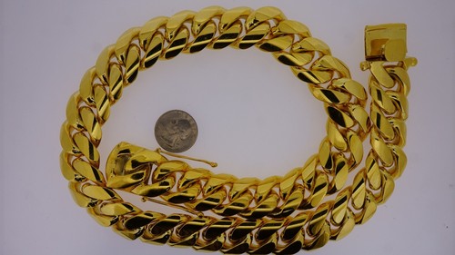 1 kilo de oro sólido 10k Collar Cadena 
