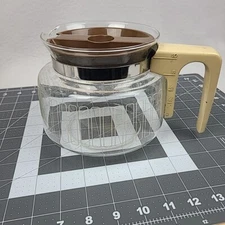 Proctor Silex Coffee Pot 2-40 Replacement Carafe 10 Cup VTG Retro Brown Handle A