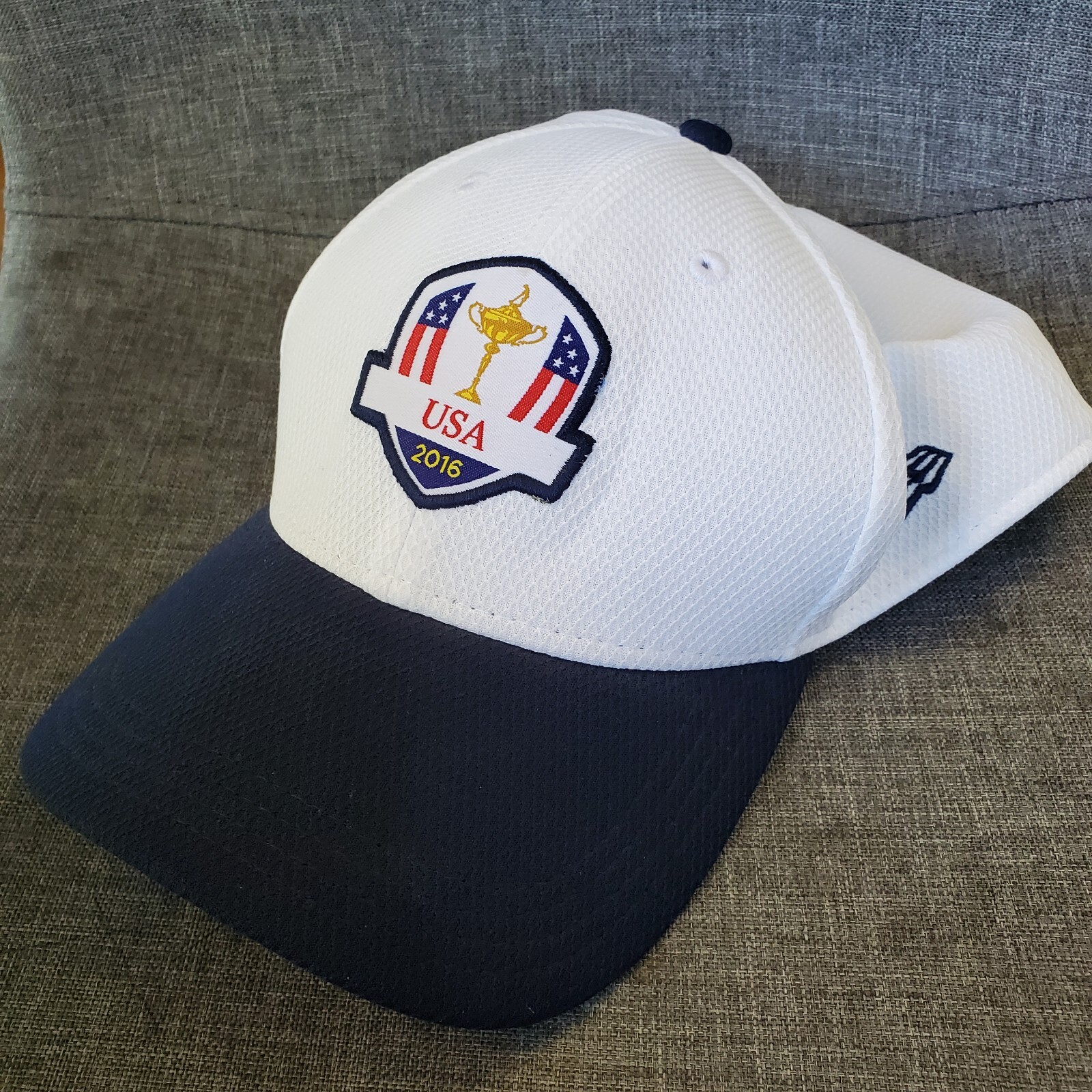 Ryder Cup Golf Hat Cap New Era 2016 Team USA White Stretch Fitted L / XL