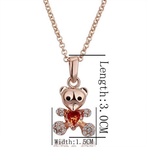 Bärchen Zirkonia Hals Kette Schmuck Set Strass Smaragd vergoldet Ø 30mm - Bild 2 von 2