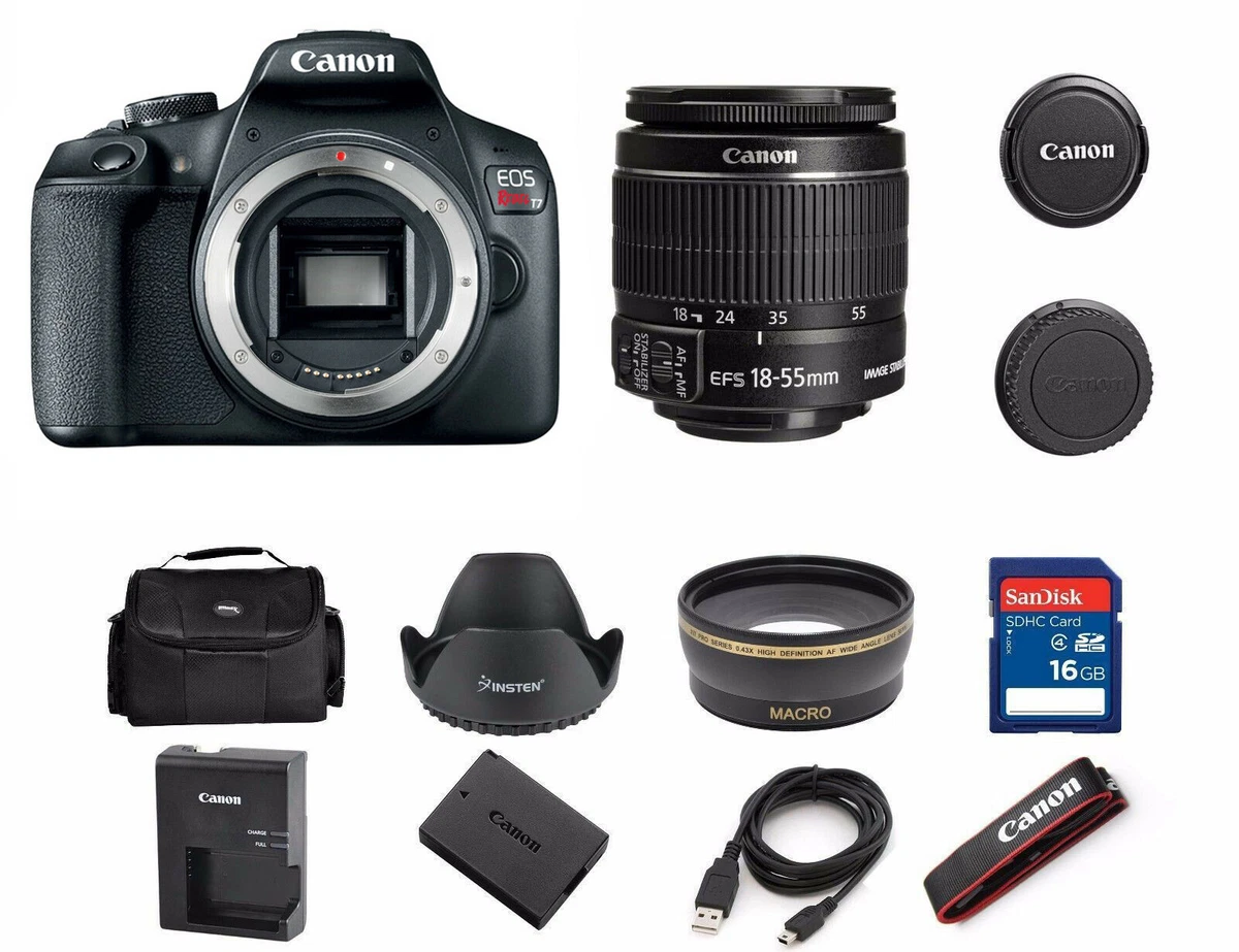 Canon EOS 2000D / Rebel T7 24.1MP Wi-Fi Digital SLR Camera with 18-55mm  Lens and 16GB Accessory Bundle 