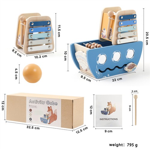 Wooden Activity Ocean Montessori Toys for Kids Toddlers Educational Learning Toy - Picture 7 of 8