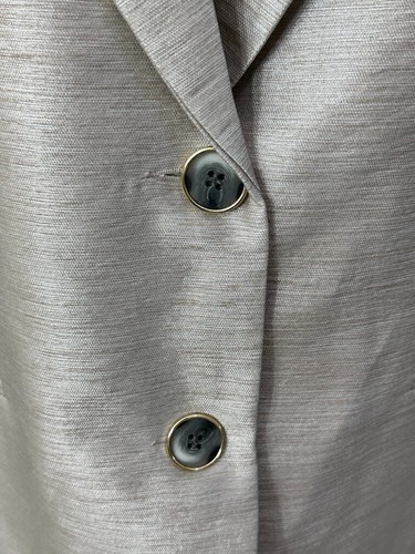 RIver Island Women's Cream Metallic Blazer Jacket Size 16 - Picture 4 of 17