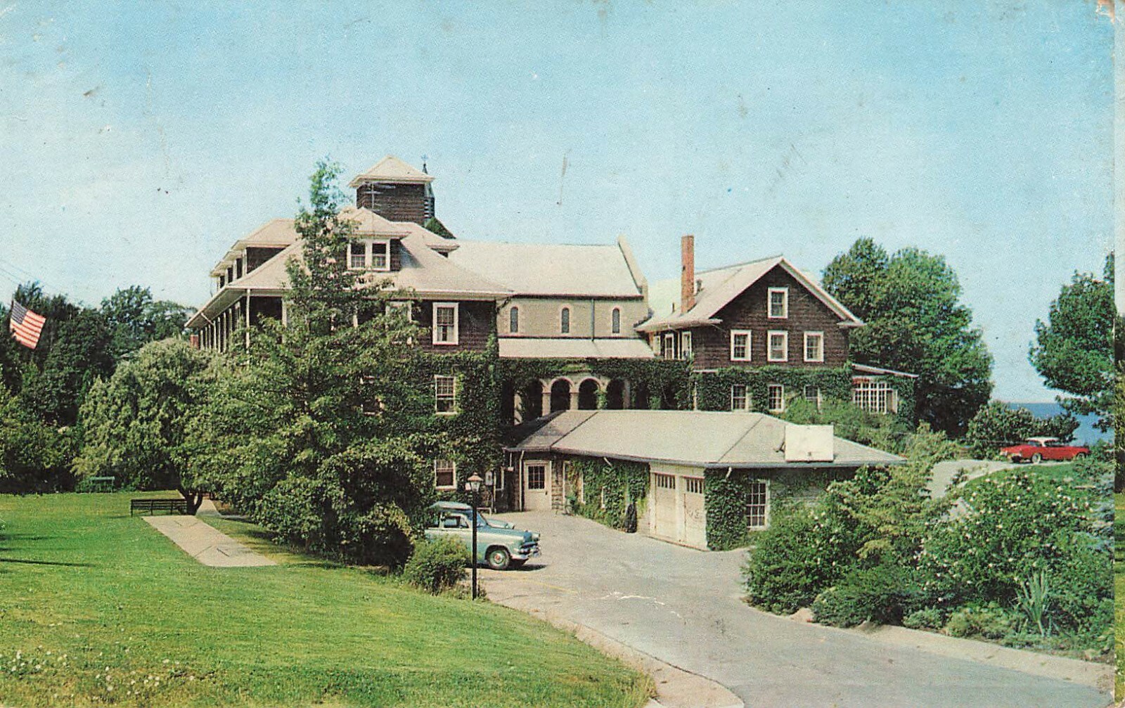 St Barnabas HouseByTheLake North East PA Postcard Home & Hospital