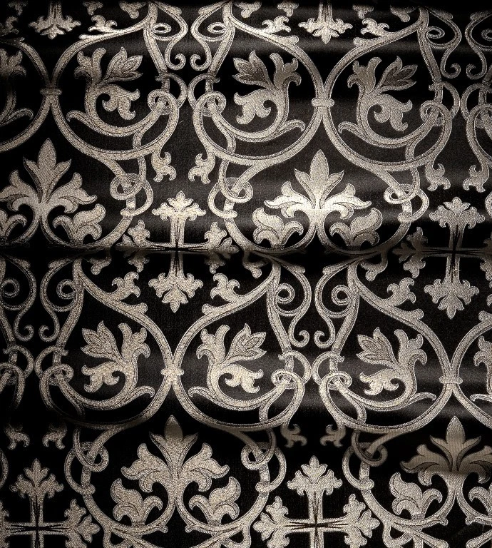 Brocado litúrgico iglesia griega rusa vestimenta de tela de alta calidad 150 cm de ancho Foto 2 de 4