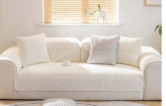 Sweater Picks Sofa Covers, 12-piece, Crucifix Cream Sectional 3