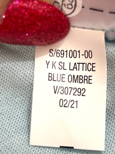 Old Navy Girls Maxi Dress XL 14-16 Blue White Tie Dye Striped Sleeveless Summer - Picture 11 of 11