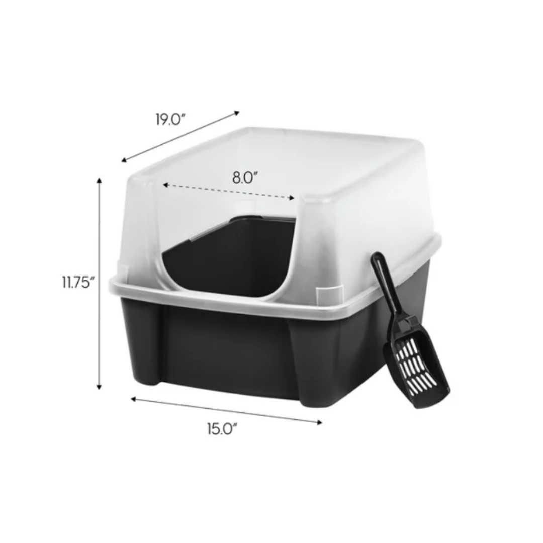 EXTRA LARGE CAT LITTER Box Pan Enclosed Hooded Covered Kitty House With