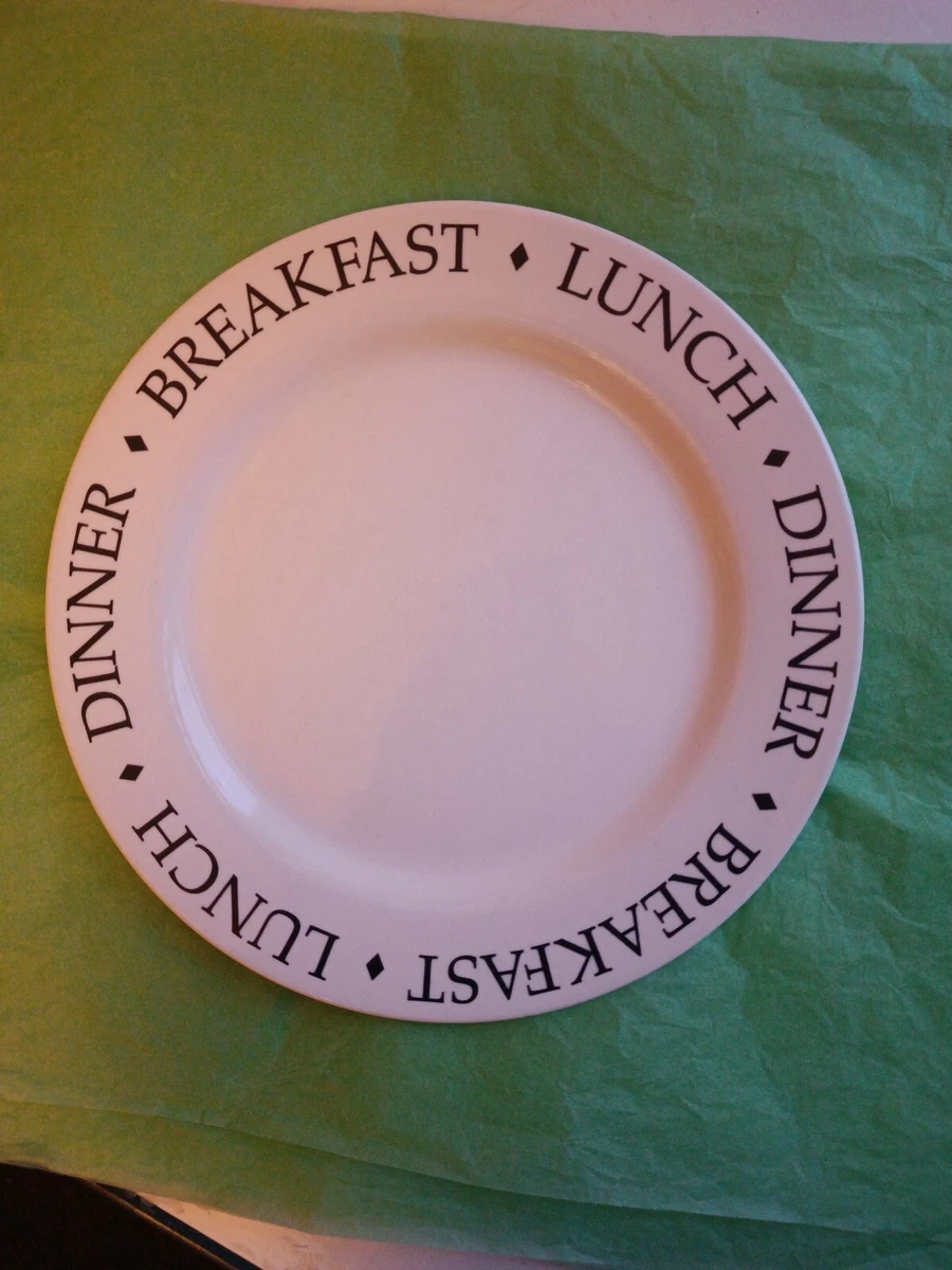 Breakfast Lunch Dinner Plate. 26cm