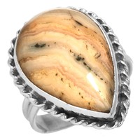 Yellow Crazy Lace Agate Jewelry Solid 925 Sterling Silver Ring Size P Tm29909 Yellow Crazy Lace Agate Jewelry Solid 925 Sterling Silver Ring Size P Tm29909
