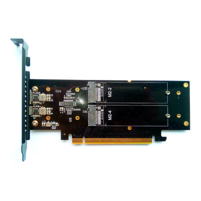 NVMe M.2 M Key PCI-E PCI Express x16 für 4 SSDs Adapter Karte | für Mac Pro 7.1