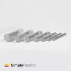 Clear Extruded Acrylic Plastic Perspex Rod / 10mm - 50mm Diameters Available
