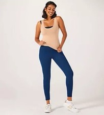 Tommie Copper Lower Back Support Compression 7/8 Leggings Navy Size 3XL