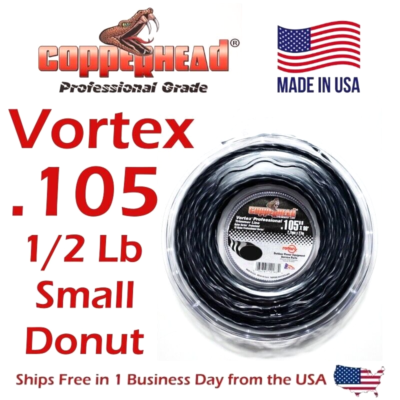 Copperhead VORTEX Pro Grade Trimmer Line .105 x 90ft - 1/2lb Donut