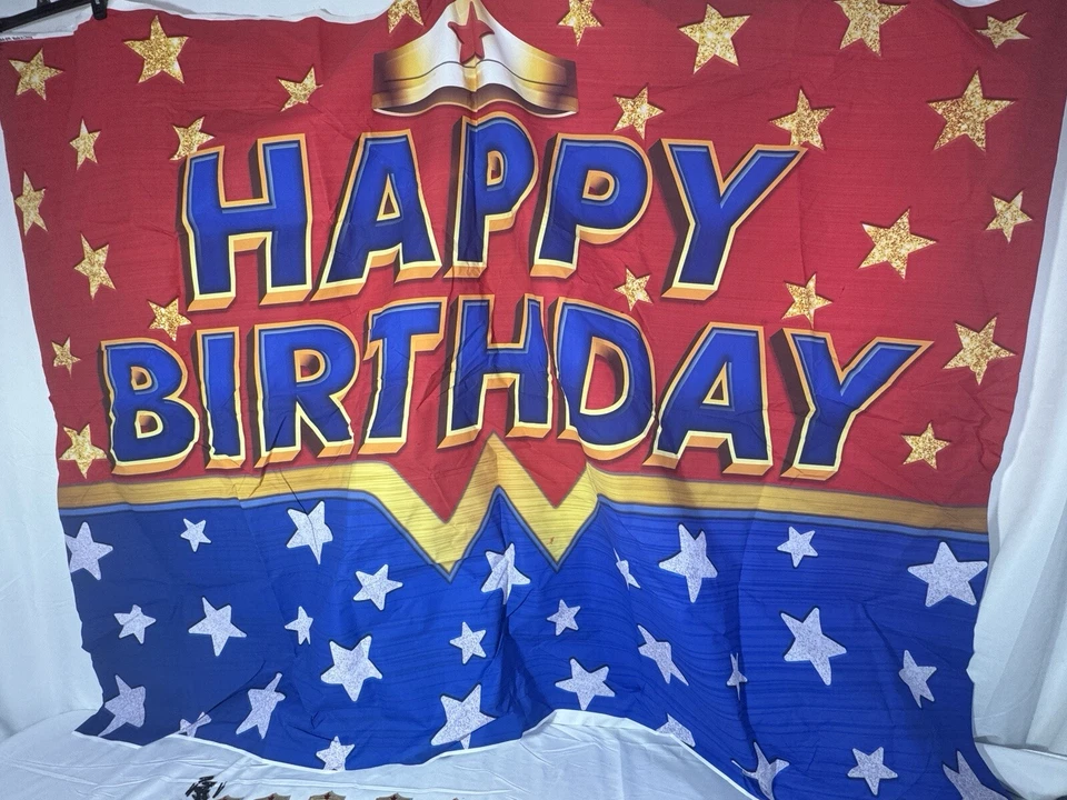 Wonder Woman 1er Cumpleaños Decoración Paquete One-Der Mujer Suministros de Fiesta Foto 2 de 4