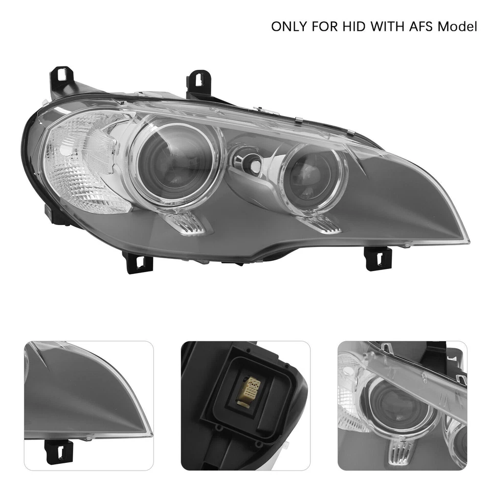 Passenger Side For 2011-2013 BMW X5 Adaptive Xenon/HID Headlight Headlamp w/AFS Foto 4 de 4