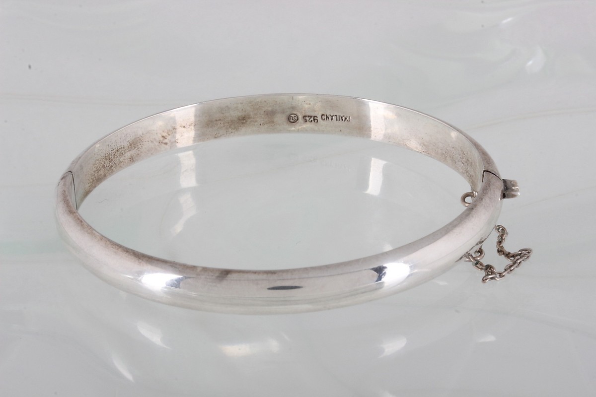 SU THAI STERLING SILVER BANGLE BRACELET 925 FINE 1278B