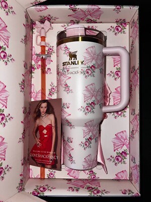 Stanley x LoveShackFancy Flowstate Quencher 40oz Tumbler Pink Mink