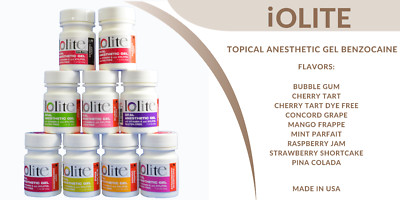 IOLITE 20 % BENZOCAINE 1 OZ TOPICAL ANESTHETIC GEL All Flavors by Dharma