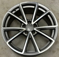 Single x1 19” GENUINE AUDI A4 S4 V SPOKE ALLOY WHEEL 5x112 A5 A6 B8 8.5 ET43