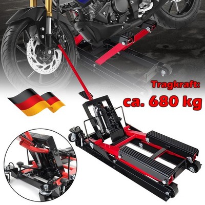 Motorradhebebühne Motorradheber Hydraulisch 680Kg GummierteTrageflächen ATV Quad