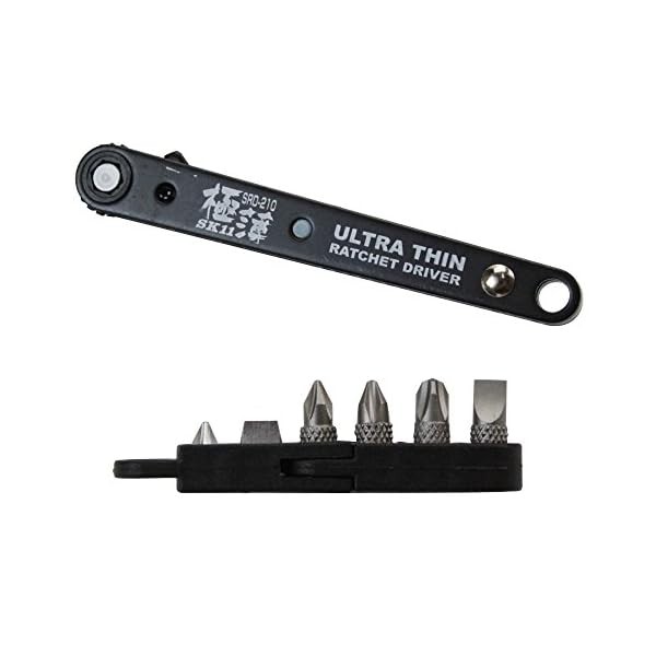 SK11 Ultra-thin Ratchet Screwdriver bit SRD-210 Straight type 4977292201285 FS