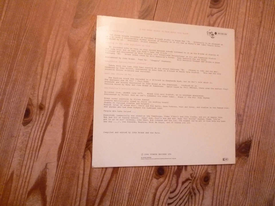 Ruts – The Crack /LP  1979 + Ruts – Grin And Bear It / LP 1980 - - Bild 3 von 4