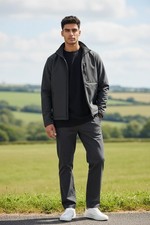 Image of Reebok Mens Fleece Lined Outerwear Softshell 3 Outer Zip Pockets Jacket Coat 2XL