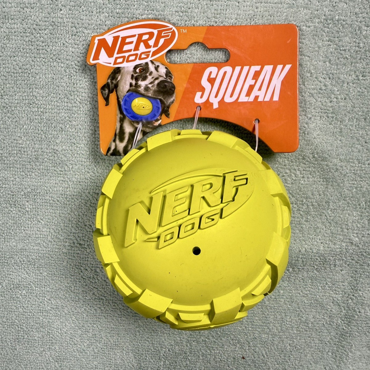 トイプー Nerf Dog ~ 3.5'' Squeaker Ball Durable Rubber Yellow Tire Tread | eBay