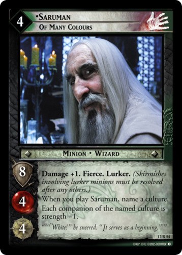 Saruman, Of Many Colours Moderately Played LOTR: Black Rider