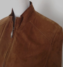 CONCERTO Leder Jacke Blouson Blazer aus feinem Wildleder Größe 38 cognac