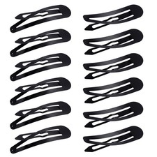 WILLBOND 50 Pcs Snap Clips for Hair 3.5 Inch Large Metal No Slip Hair Barrettes