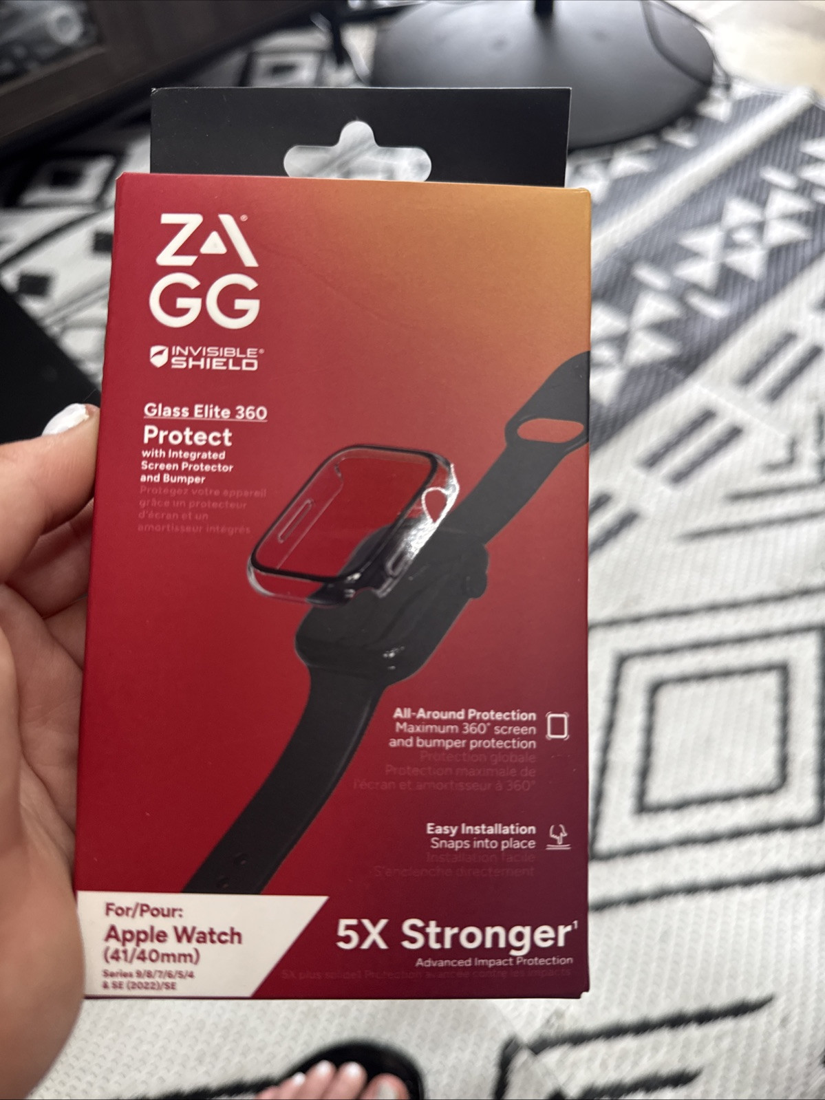 NEW Clear ZAGG InvisibleShield Glass Elite 360 for Apple Watch 41/40mm - SEALED
