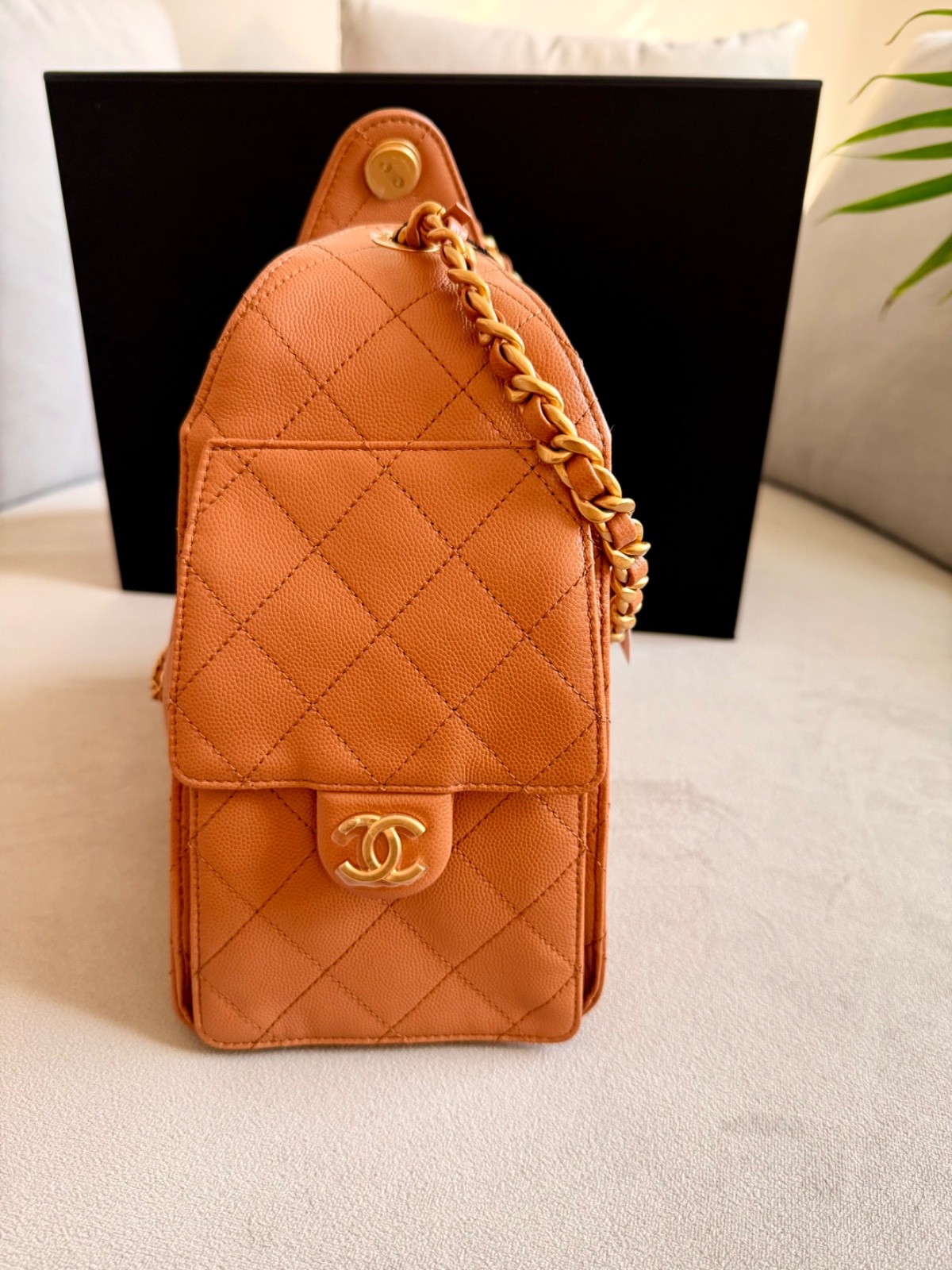AUTH CHANEL 25 Hobo Bag Small Caramel BNIB thumbnail 8