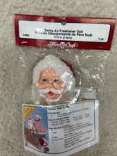 Air Freshener Santa Doll, 5.5", Santa hat, white beard, light skin