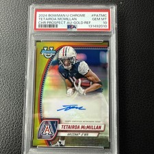 TETAIROA MCMILLAN 2024 Bowman Chrome U Gold Refractor Auto /50 #PA-TMC PSA 10