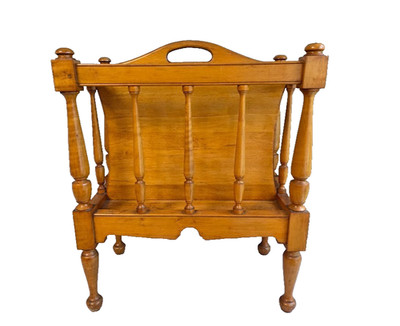 Great Canterbury Magazine Rack Figured Maple Vintage Hand Made Quality American