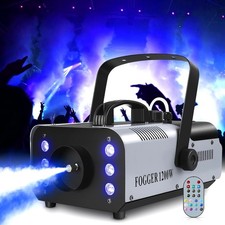 1200W Fog Machine with RGB 6LEDs Lighting Smoke Haze Generator Stage Effect E...